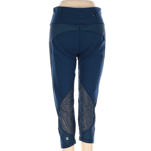 Sweaty Betty London The Power Navy Contoured Cropped Crop Leggings Size Small S - Picture 3 of 4